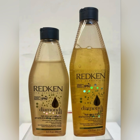 Redken Diamond Oil High Shine Shampoo & Conditioner for Dull/Damaged Hair ~New